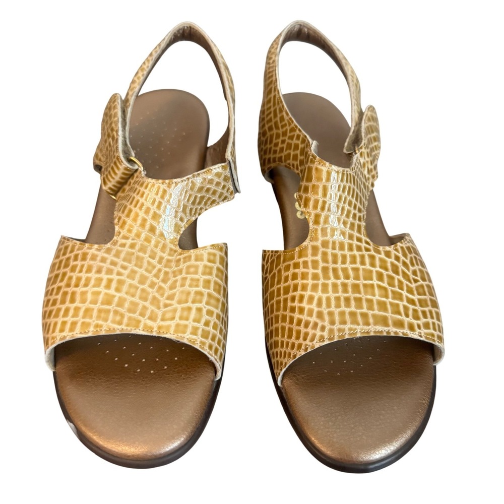 SAS Tripad Comfort Women's Slingback Sandals‎ Tan Croc Leather 10N Made in USA